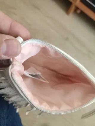 Bolso niña H&M blanco flecos