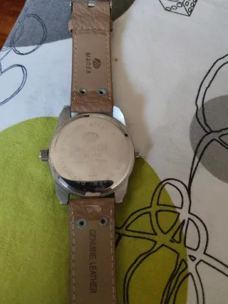 Reloj Marea Hombre Marrón y Plateado