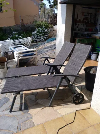 2 Tumbonas Reclinables Exterior 60€