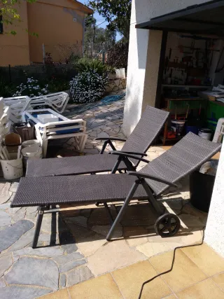 2 Tumbonas Reclinables Exterior 60€