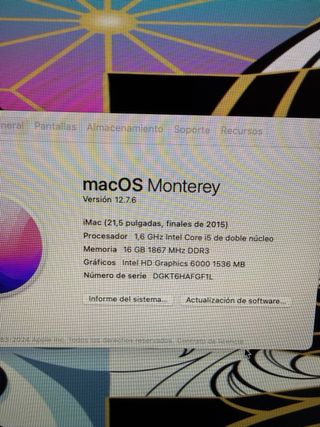 iMac 21,5” (2015) 16GB RAM