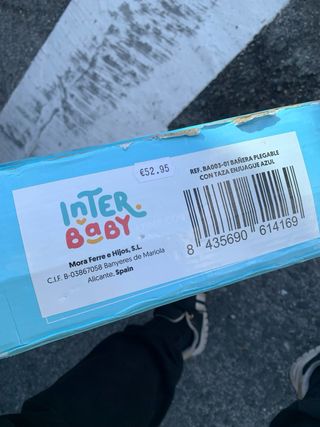 Bañera Plegable Bebé Interbaby Azul