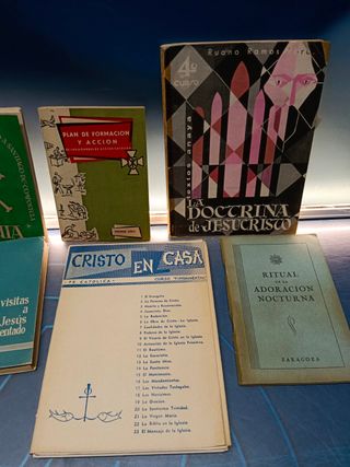 13 libros, CRISTO EN CASA, LA DOCTRINA DE JESUCRISTO, guia espiritual del peregrino y mas libros religiosos