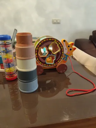 Lote Juguetes Bebé: Pato, Zanahorias, Tambor