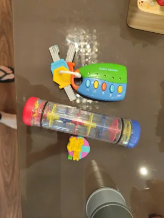 Lote Juguetes Bebé: Pato, Zanahorias, Tambor