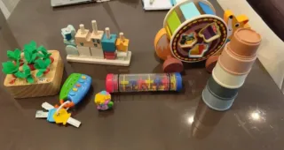 Lote Juguetes Bebé: Pato, Zanahorias, Tambor