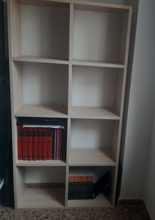 Mueble Estantería Modular Madera Beige