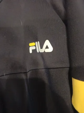Chandal Fila negra y amarilla Talla XL