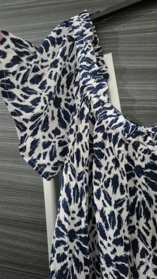 Maglia Kiabi donna fantasia blu/bianco