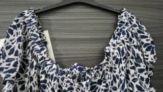 Maglia Kiabi donna fantasia blu/bianco