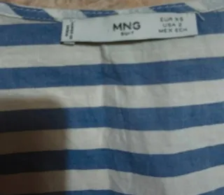 Mono Mango Rayas Azul Blanco Talla xs grande