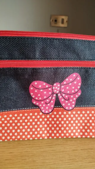 Beauty case con fiocco a pois