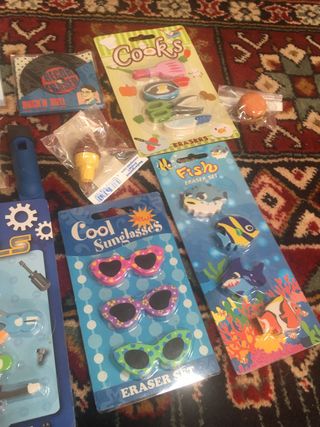 Collezione di gomme da cancellare