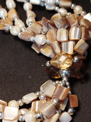 Collana madreperla vintage multistrato