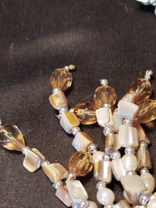 Collana madreperla vintage multistrato