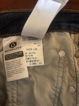 Pantalón Vaquero Levi's 501 Original Nuevo Talla M