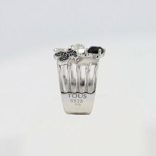 Anillo Tous en plata 925 con gemas Join