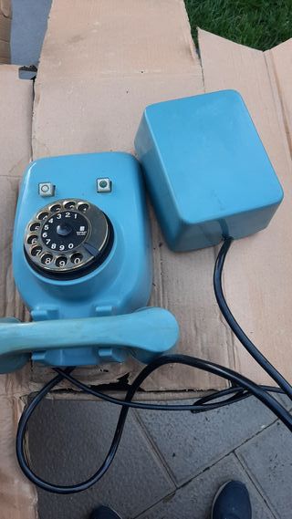Telefono vintage Safnat blu d'arredo