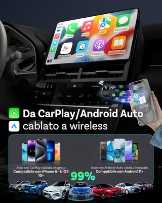 CarPlay Android Auto Wireless Mini 2026 - Nuovo