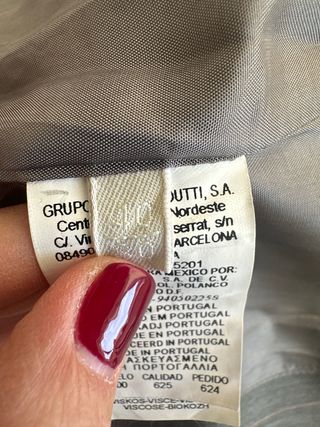 Americana Massimo Dutti Raya Gris T40