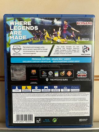 PES 2018 Pro Evolution Soccer PS4 Premium Edition