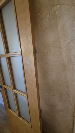 Puerta madera y cristal