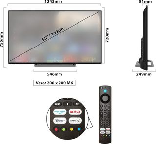 - TOSHIBA 55UF3D63DA Smart TV Fire TV 55 pulgada