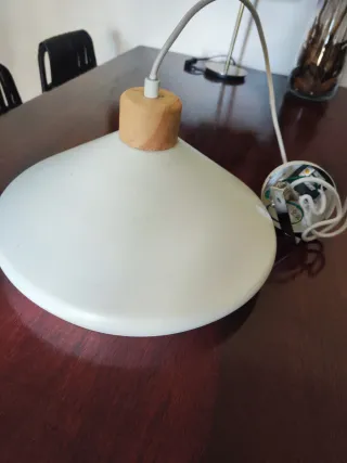 Lámpara de techo Crean Albert diseño madera metal