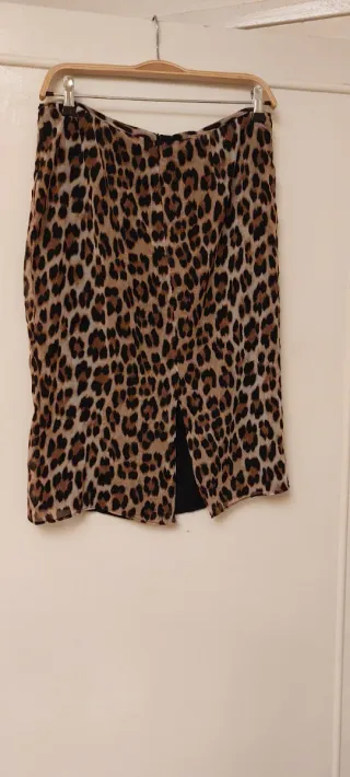 Falda Mango Estampado Leopardo