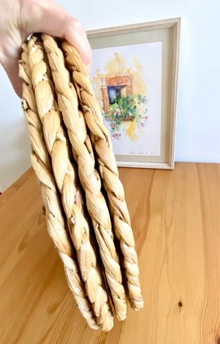 Bajoplatos redondos bambú tejido