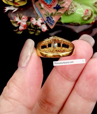 Anillo Oro 14K Diamante Marquise Zafiros