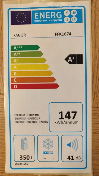 Nevera de una puerta Fagor FFK1674