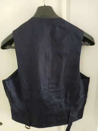 Traje Chaqué 3 Piezas + Tirantes Azul