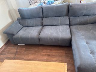 Sofá chaise longue gris 2,40m