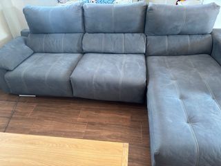 Sofá chaise longue gris 2,40m