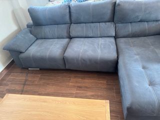 Sofá chaise longue gris 2,40m