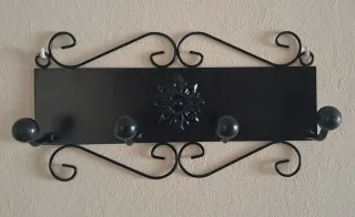 Recibidor de forja con espejo y consola