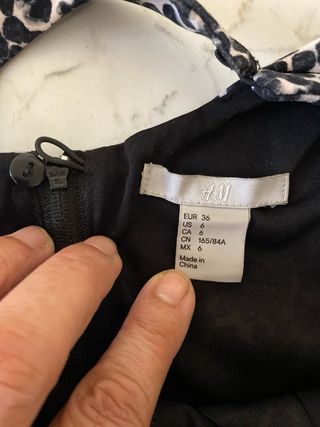 Tubino H&M fantasia bianco nero