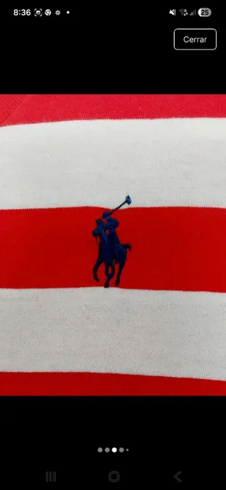 Camiseta Polo Ralph Lauren rayas rojas y blancas