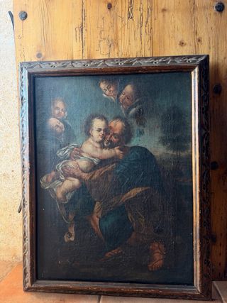 Antiguo cuadro/ pintura de iglesia (medidas 65x52)