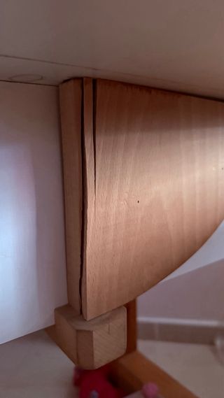Mesa de cocina madera maciza patas