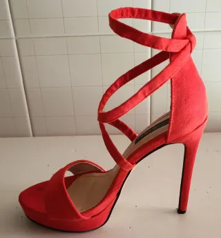 Sandali scamosciati rossi Sweet Shoes n.37