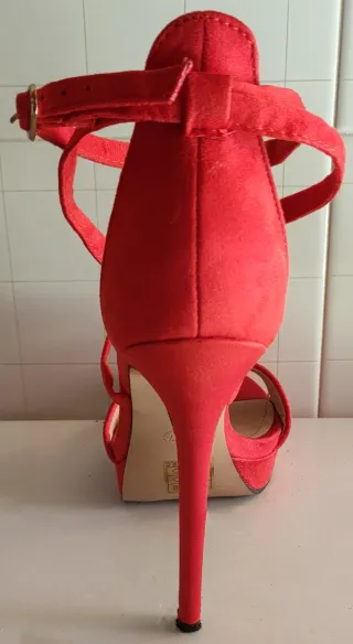 Sandali scamosciati rossi Sweet Shoes n.37