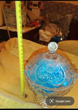 Bombonera de cristal tallado