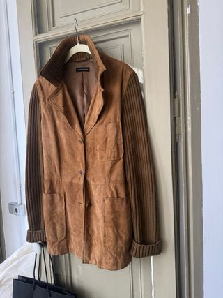 Massimo Dutti Chaqueta Ante y Punto