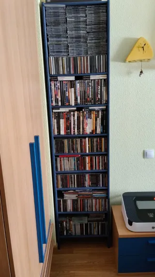 Estantería azul de madera 48 x 16,5 x 203