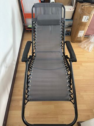 2 Lettini Pieghevoli in Tela e Metallo