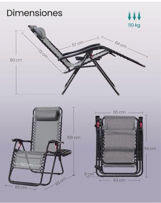 2 Lettini Pieghevoli in Tela e Metallo