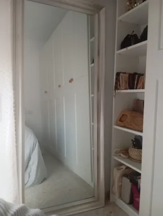 Espejo grande plateado vintage