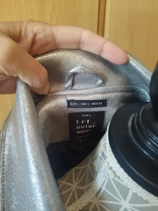 Cazadora Biker Plata Talla L